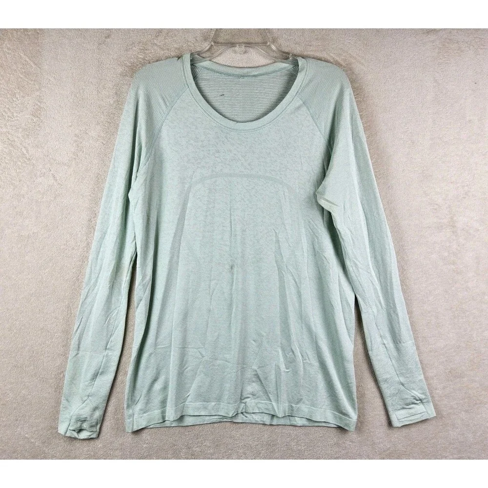 Lululemon Women’s Swiftly Long Sleeve Athletic Shirt Green Size 14